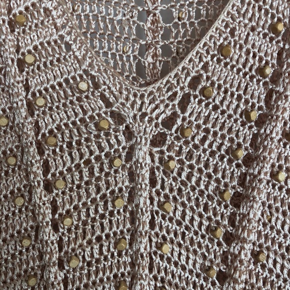 Vintage Marisa Stein 1970s Sweater Wooden Beads - Picture 10 of 11